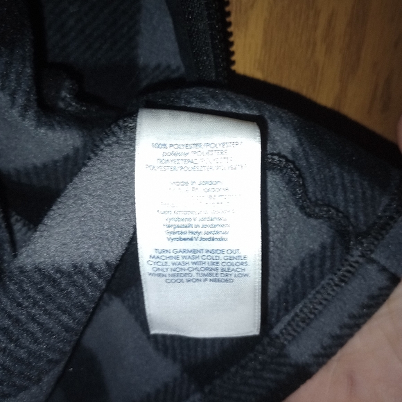 Chaps Sport Vest For Ralph Lauren Europe Mens XL Zip Fleece Black/Grey Plaid - Picture 5 of 16